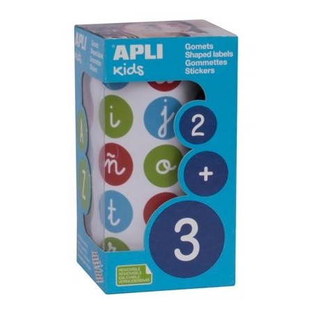 APLI ROLLO GOMETS ABECEDARIO MINÚSCULAS REDONDOS 20MM