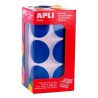 APLI GOMETS REDONDOS 33MM ROLLO AZUL -ROLLO 708 UNIDADES-