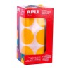 APLI GOMETS REDONDOS 33MM ROLLO AMARILLO -ROLLO 708 UNIDADES-
