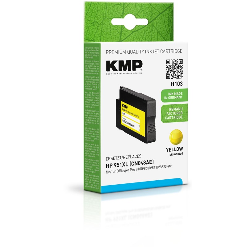 TINTA KMP AMARILLO OFFICEJET PRO 8100 8600 - Nº 951 XL