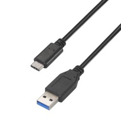 AISENS CABLE USB 3.1 GEN2 10GBPS 3A TIPO USB-C/M - A/M NEGRO 1,0M