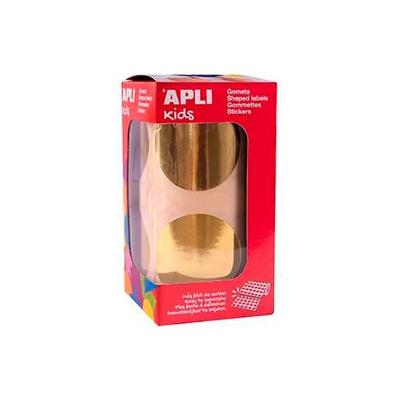 APLI GOMETS REDONDOS 45MM ROLLO DORADO