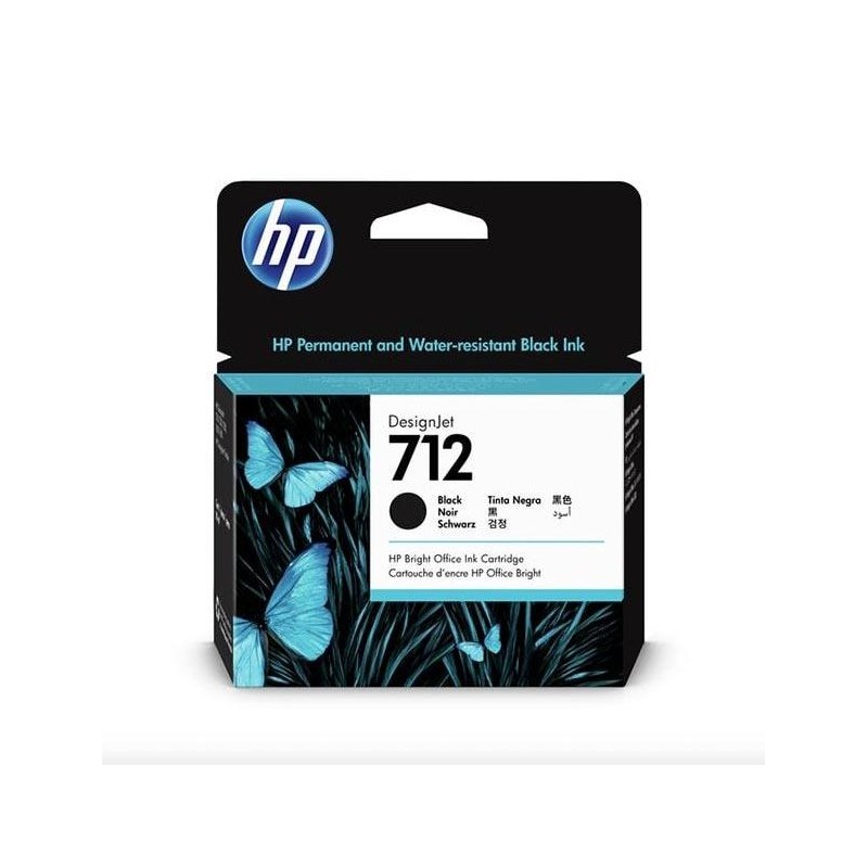 HP TINTA NEGRO DESIGNJET T200 / T600- Nº 712 ALTA CAPACIDAD