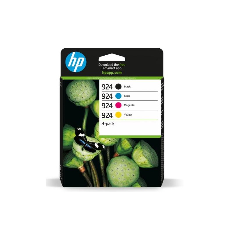 HP TINTA BK/ C / M / Y OFFICEJET/PRO 8120 AND 8130 SERIES - Nº 924 (PACK 4)