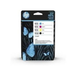HP TINTA BK, C, M, Y, OFFICEJET PRO 250, 270, 8100, 8600 SERIES - Nº 950 + 951 *PACK DE 4*
