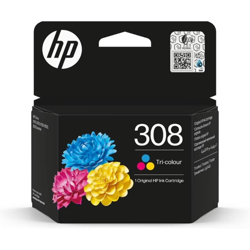 HP TINTA TRICOLOR ENVY SERIES 6110, 6120, 6130, 6520, 6530 - Nº 308