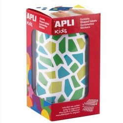APLI GOMETS MOSAICOS REMOVIBLES 2460U 30 HOJAS TONOS AZULES SURTIDOS