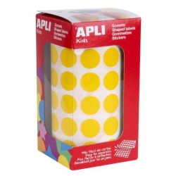 APLI GOMETS REDONDOS 10,5MM ROLLO AMARILLO -ROLLO 5192 UNIDADES-