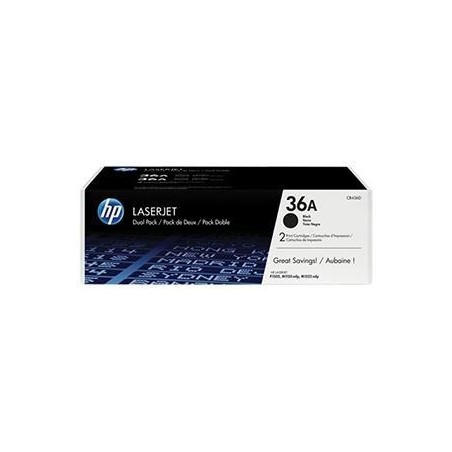 HP TONER NEGRO LASERJET P1505 1505N/M1522N/M1522NF/M1120 1120N Nº 36A (PACK-2)