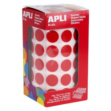 APLI GOMETS REDONDOS 10,5MM ROLLO ROJO -ROLLO 5192 UNIDADES-