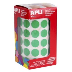 APLI GOMETS REDONDOS 10,5MM ROLLO VERDE -ROLLO 5192 UNIDADES-