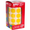 APLI GOMETS AUTOADHESIVOS REDONDOS 20 MM ROLLO AMARILLO