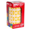 APLI GOMETS TRIANGULARES 10,5MM ROLLO AMARILLO -ROLLO 6136 UNIDADES-