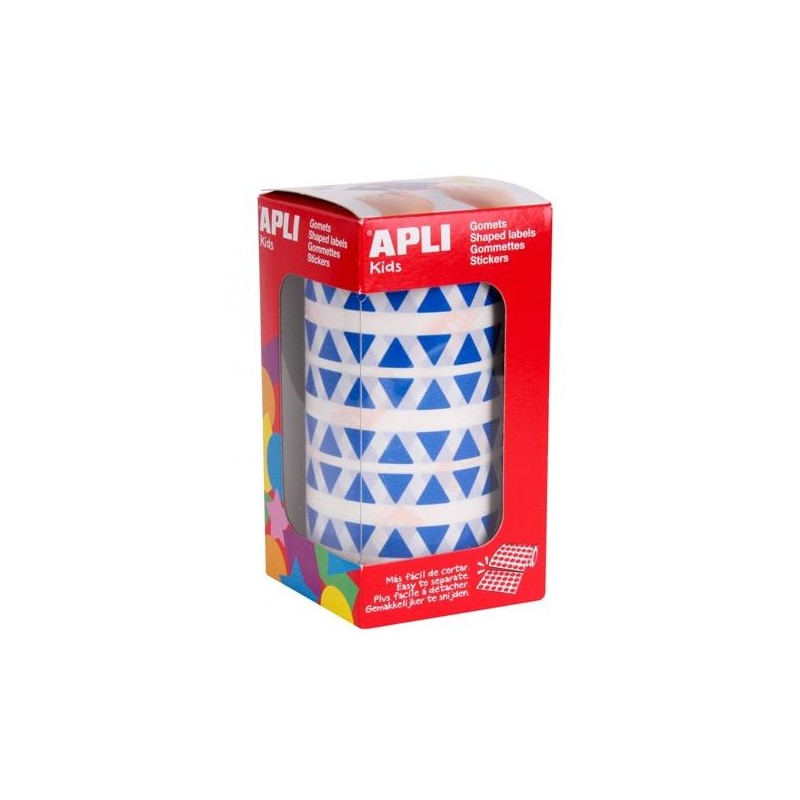 APLI GOMETS TRIANGULARES 10,5MM ROLLO AZUL -ROLLO 6136 UNIDADES-