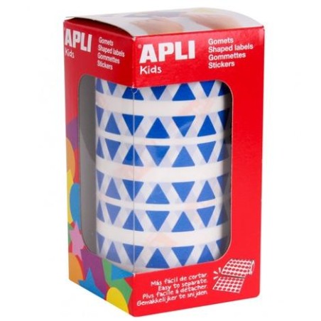 APLI GOMETS TRIANGULARES 10,5MM ROLLO AZUL -ROLLO 6136 UNIDADES-