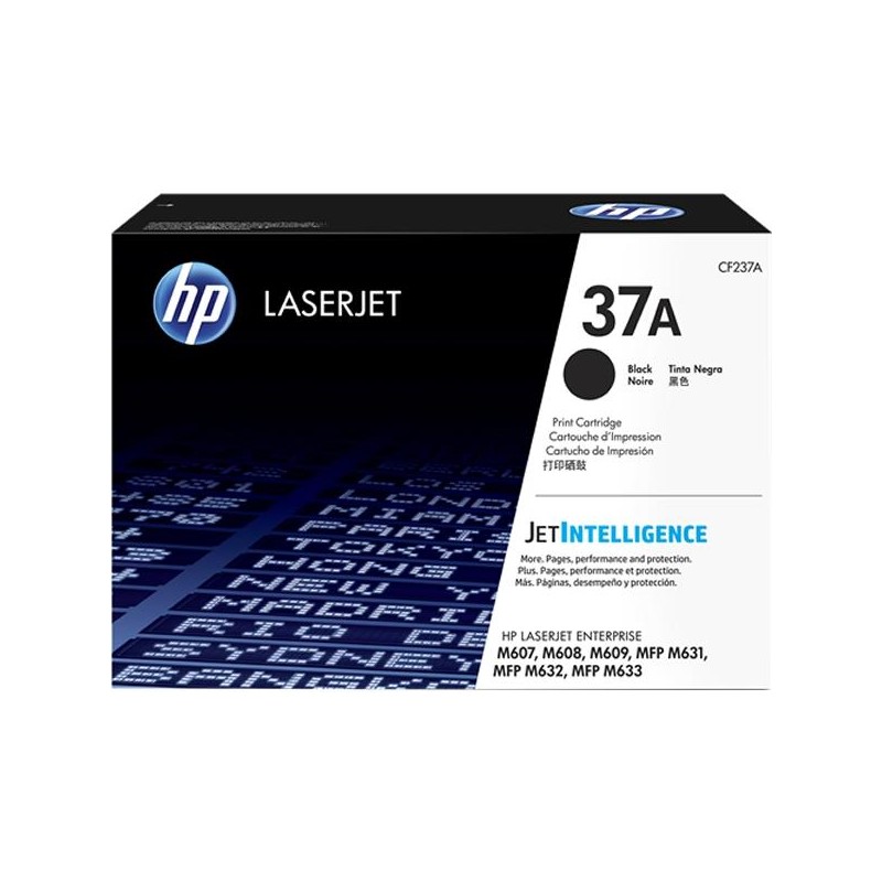 HP TONER NEGRO LASERJET M607N/DN,M608N/DN/X - Nº37A