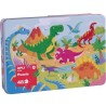 APLI PUZZLE TEMÁTICA DINOSAURIOS 24 PIEZAS CAJA METÁLICA +3 AÑOS