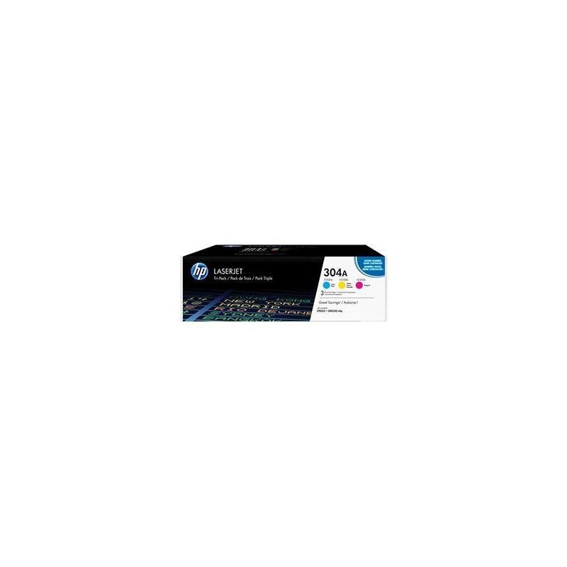 HP TONER LASER TRICOLOR 304A PACK 3 (CC531-CC532-CC533)