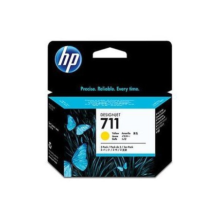 HP TINTA AMARILLO DESIGNJET T120/T520 - Nº711 (PACK 3)