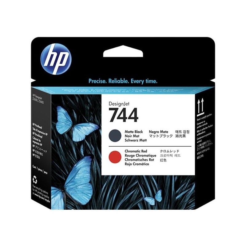 HP CABEZAL NEGRO MATE Y ROJO DESIGNJET 744