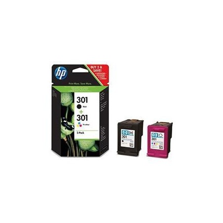 HP TINTA NEGRO + TRICOLOR (C/M/Y) DESKJET 5150,5550,5652,5850 -Nº 301 (PACK 4 COLORES)
