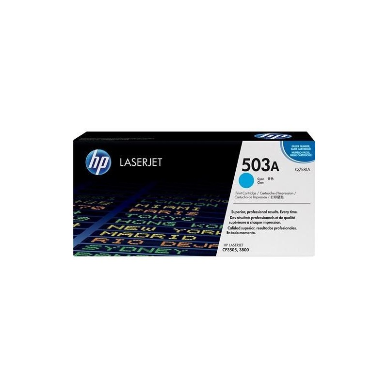 HP TONER LASER CIAN LASERJET COLOR 3800 C3505 - 503 A