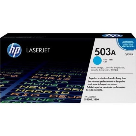 HP TONER LASER CIAN LASERJET COLOR 3800 C3505 - 503 A