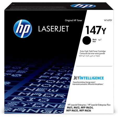 HP TONER NEGRO LASER M611, M612, M635, M636 - 147Y