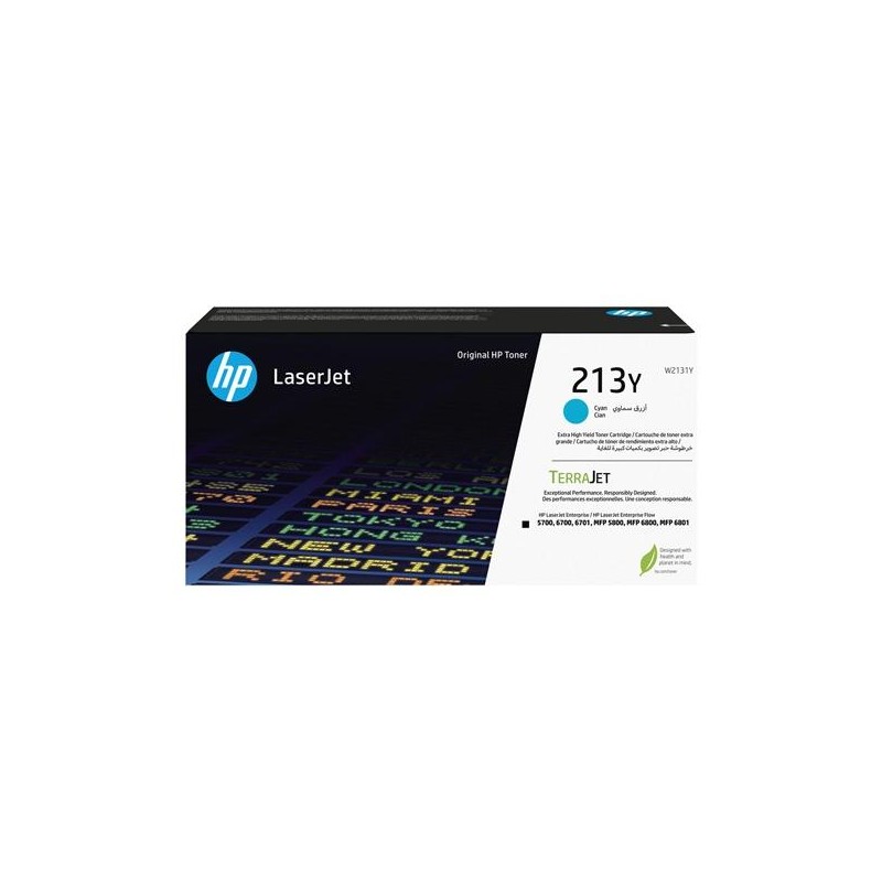 HP TONER CIAN LASERJET ENTERPRISE 5700, 5700DN, 6701DN, 6700, 6700DN, MFP 5800, 5800DN, 5800F, 6800, 6800DN - Nº 213Y