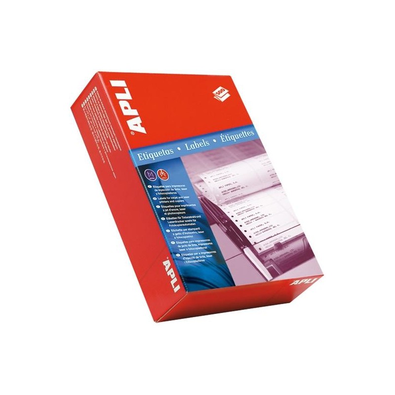 APLI ETIQUETAS EN CONTINUO PLEGADAS MATRICIAL/LÁSER 89,9X23,3MM C/ROMOS 500H BLANCO
