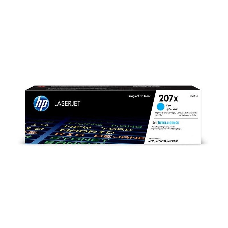 HP TONER CIAN LASERJET COLOR PRO MFP /M282NW/M283FDN/M283FDW/PRO M255DW - Nº 207X