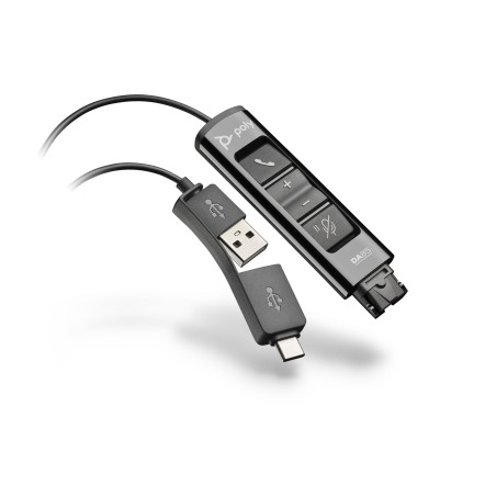 HP POLY ADAPTADOR PARA AURICULARES DA75 QD A PC, PUERTO USB