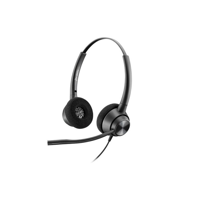 HP POLY AURICULARES DE DIADEMA BIAURAL C/ MICRÓFONO CABLE USB ENCOREPRO HW320 NEGRO