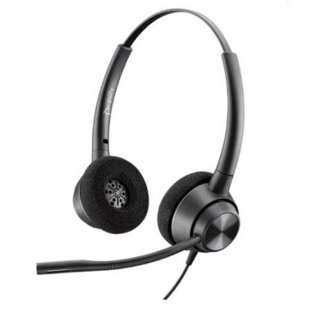 HP POLY AURICULARES DE DIADEMA BIAURAL C/ MICRÓFONO QD ENCOREPRO 320 NEGRO