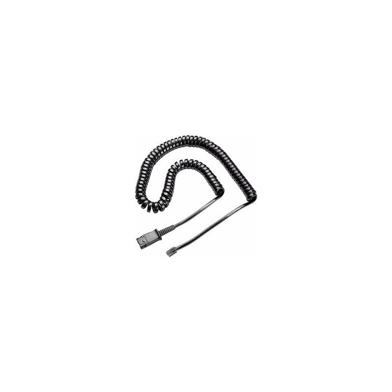 HP POLY CABLE RIZADO NEGRO PARA TELÉFONOS FIJOS - U10P-S