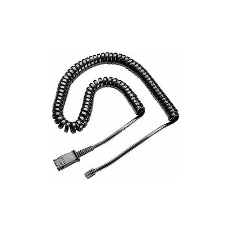 HP POLY CABLE RIZADO NEGRO PARA TELÉFONOS FIJOS - U10P-S