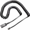 HP POLY CABLE RIZADO NEGRO PARA TELÉFONOS FIJOS - U10P-S