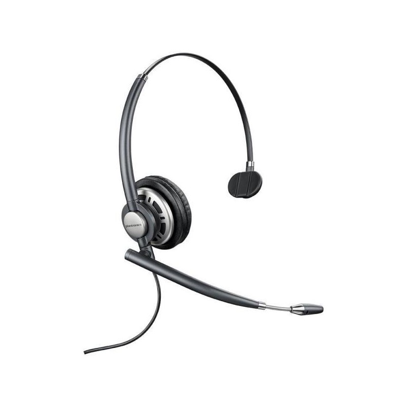 HP POLY AURICULARES ENCOREPRO HW710, E+A DIADEMA MONOAURAL C/ MICRÓFONO CONTROL DE VOLUMEN CONECTOR QD NEGRO
