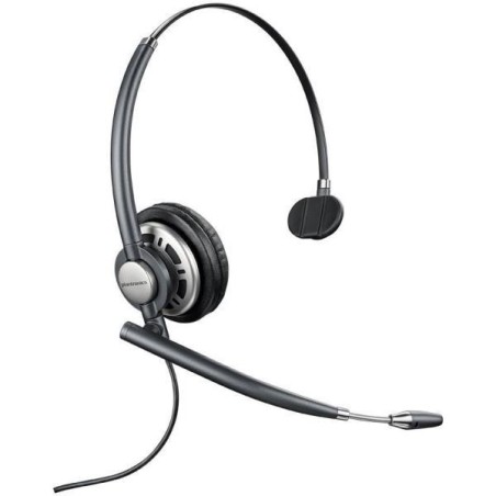 HP POLY AURICULARES ENCOREPRO HW710, E+A DIADEMA MONOAURAL C/ MICRÓFONO CONTROL DE VOLUMEN CONECTOR QD NEGRO