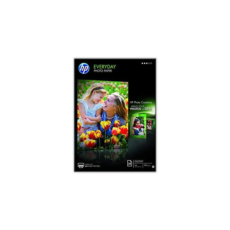 HP PAPEL EVERYDAY GLOSSY PHOTO PAPER /25 HOJAS /A4 /200 GRS. /25 HOJAS