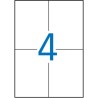 APLI ETIQUETAS ADHESIVAS 105X148MM LÁSER C/RECTOS 4 X 20H POLIÉSTER BLANCO