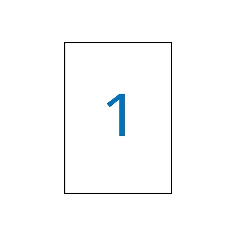 APLI ETIQUETAS ADHESIVAS 210X297MM LÁSER C/RECTOS 1 X 20H POLIÉSTER BLANCO