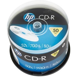 HP CD-R , 700MB, 52X, TARRINA DE 50 UNIDADES