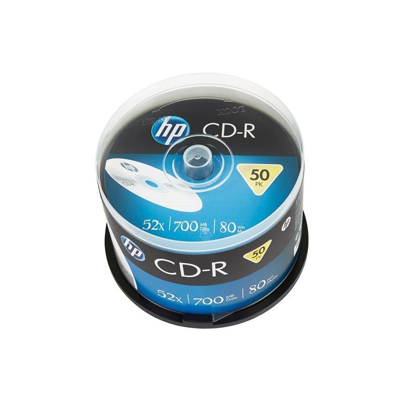 HP CD-R , 700MB, 52X, TARRINA DE 50 UNIDADES