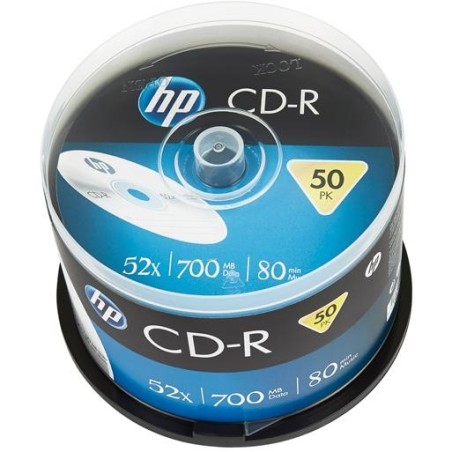 HP CD-R , 700MB, 52X, TARRINA DE 50 UNIDADES
