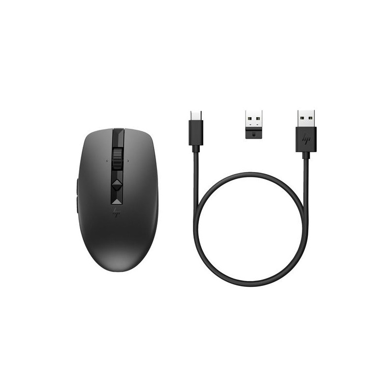 HP RATÓN 715 INALÁMBRICO MULTIDISPOSITIVO 3000DPI RECARGABLE NEGRO