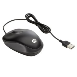 HP RATÓN DE VIAJE CABLE USB 1000PPP AMBIDIESTRO NEGRO