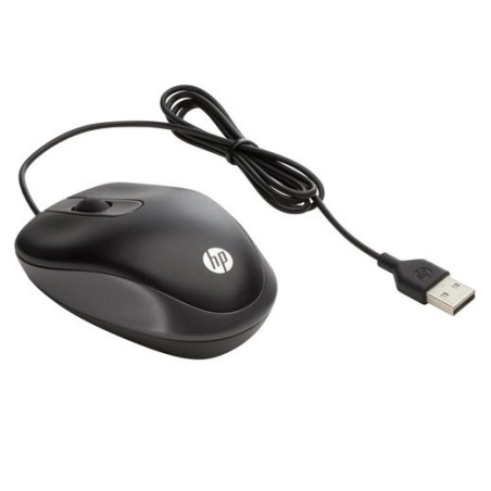 HP RATÓN DE VIAJE CABLE USB 1000PPP AMBIDIESTRO NEGRO
