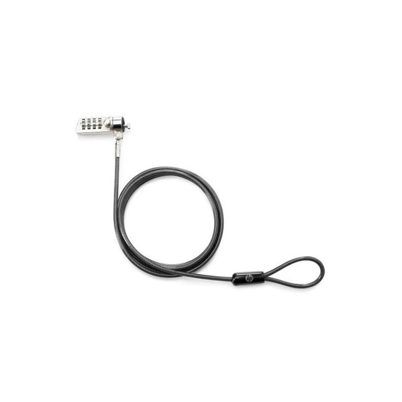HP CABLE DE SEGURIDAD CON COMBINACION PARA PORTÁTIL NEGRO
