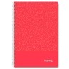 IMPREX CUADERNO ESPIRAL TAPA PP FOLIO 80H 90GR 4X4 ROJO